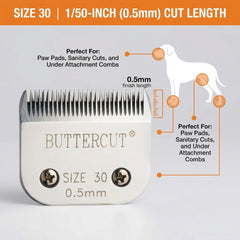 Geib Buttercut blade material highlighted in high-carbon German stainless steel for durability