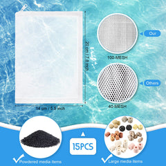 Geiserailie 100-mesh fine bags improve debris capture and flow.
