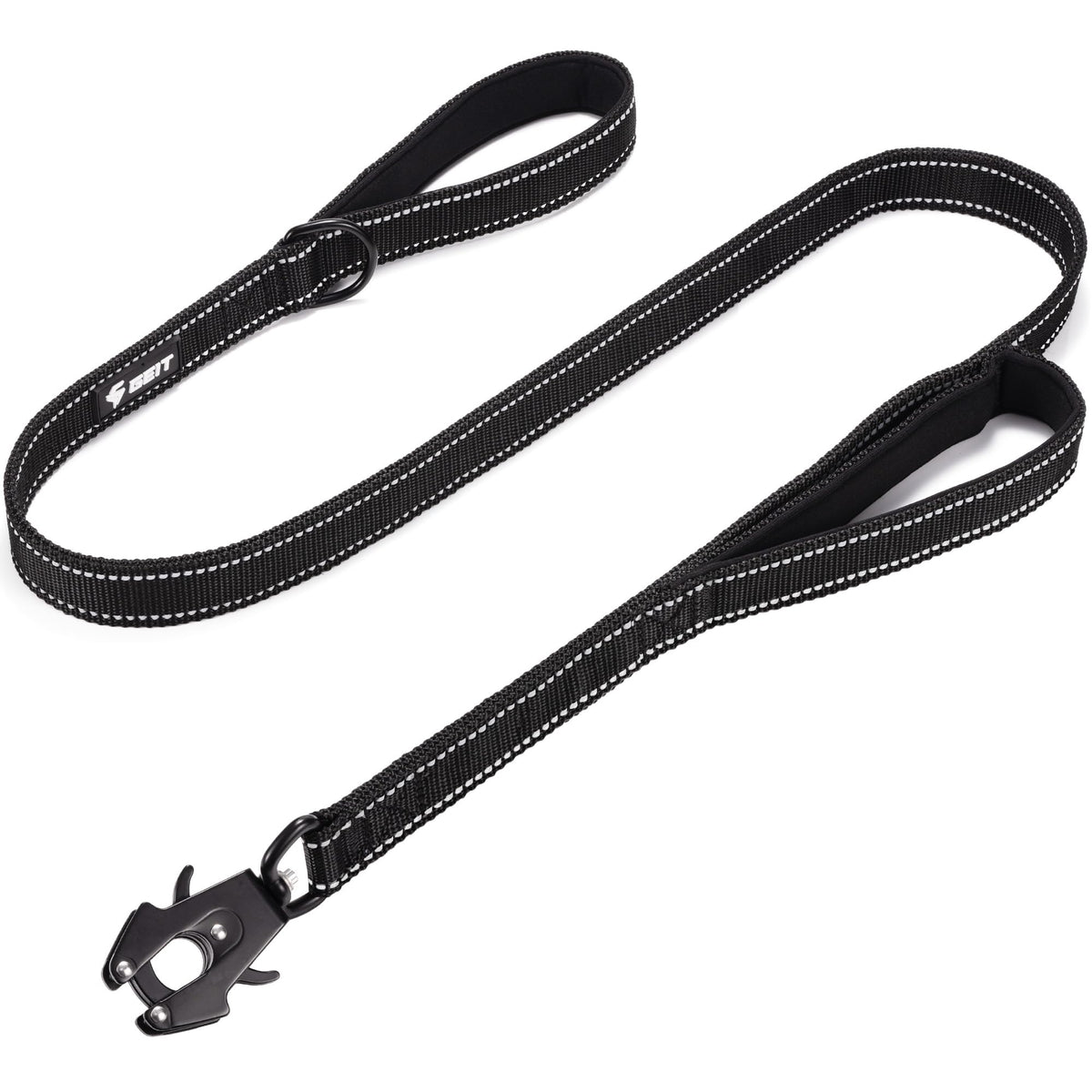 GEIT leash with automatic closing frog clip for secure quick-release control.