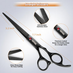 GEMEK straight scissors for clean lines and overall cuts