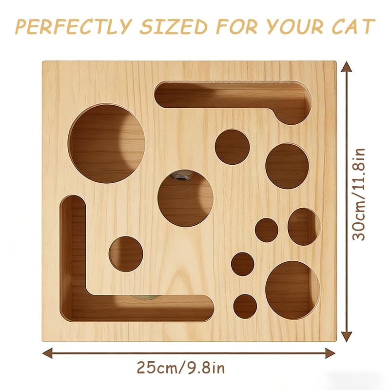 Generic 2026 cat scratch puzzle enrichment box treat-hidden compartments suggests rewarding play sessions