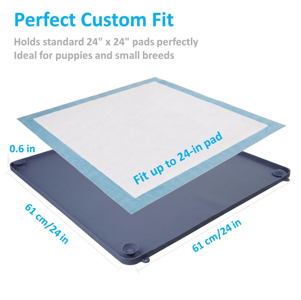 Generic 2-in-1 silicone dog pee pad holder tray foldable design for easy travel and cleaning