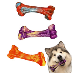 Generic 3-pack bone-shaped chew toy for aggressive chewers with beef scent engagement