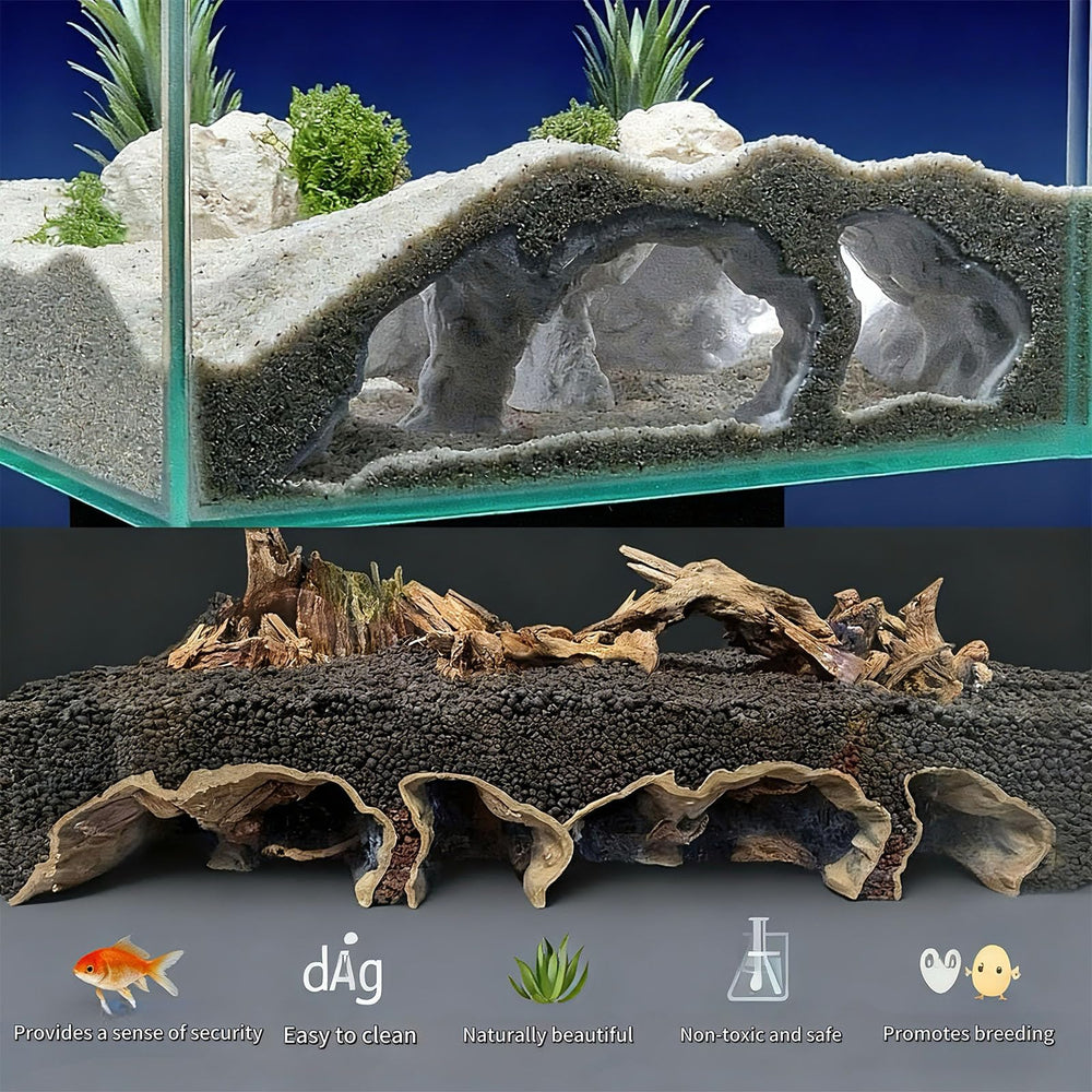 Generic 3D-printed cave provides shrimp molting safety in tanks.