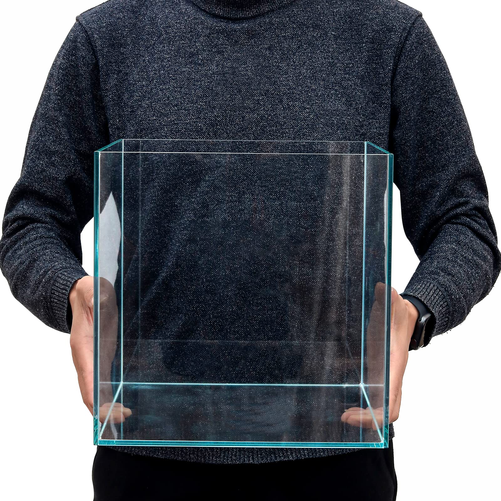 Generic 7Gal aquarium low-iron glass for neutral light transmission.