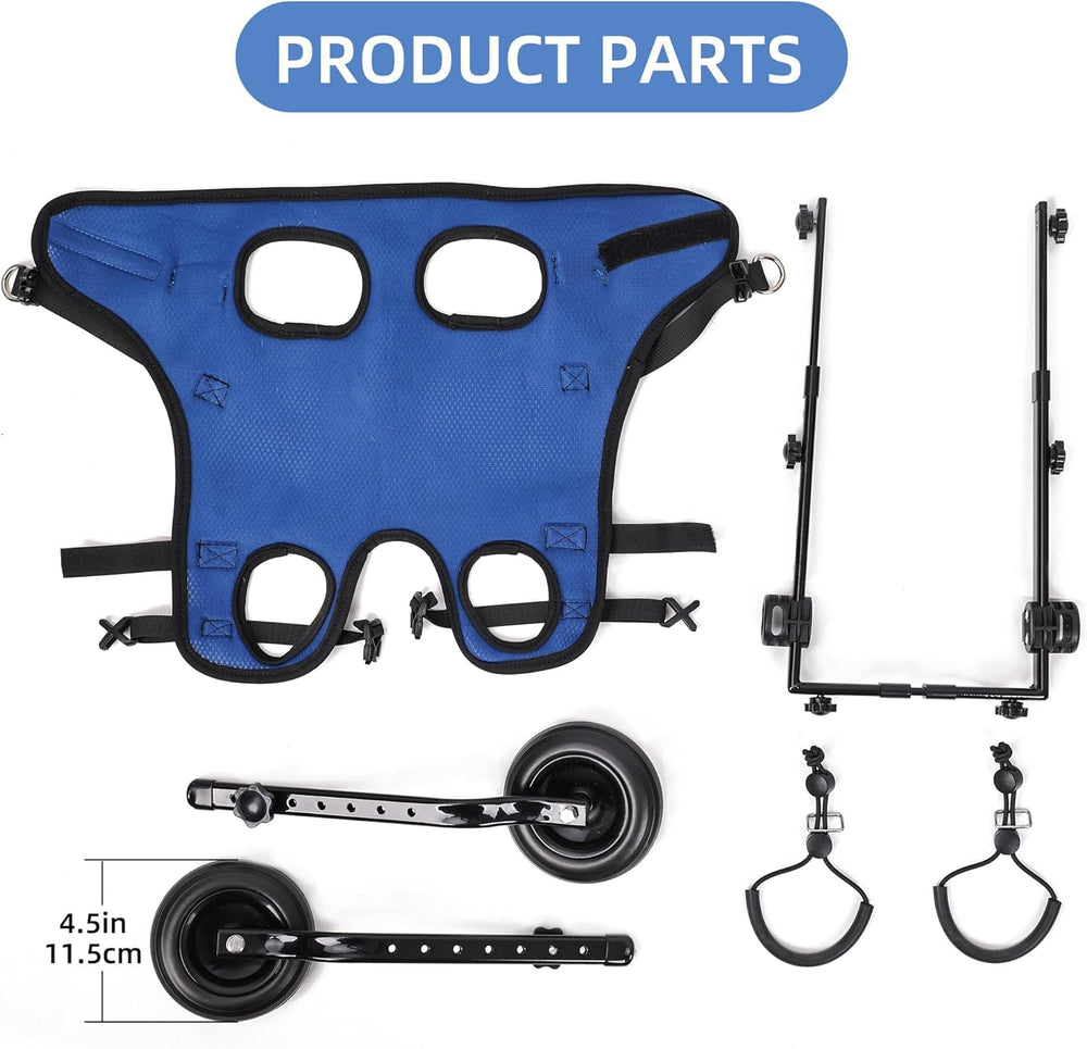 Generic Adjustable Small Dog Wheelchair in-use shows stable design for safe mobility.
