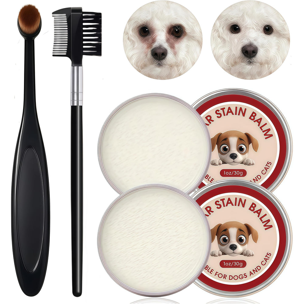Generic Angel Eyes tear stain remover balm with pro brush for precise application.