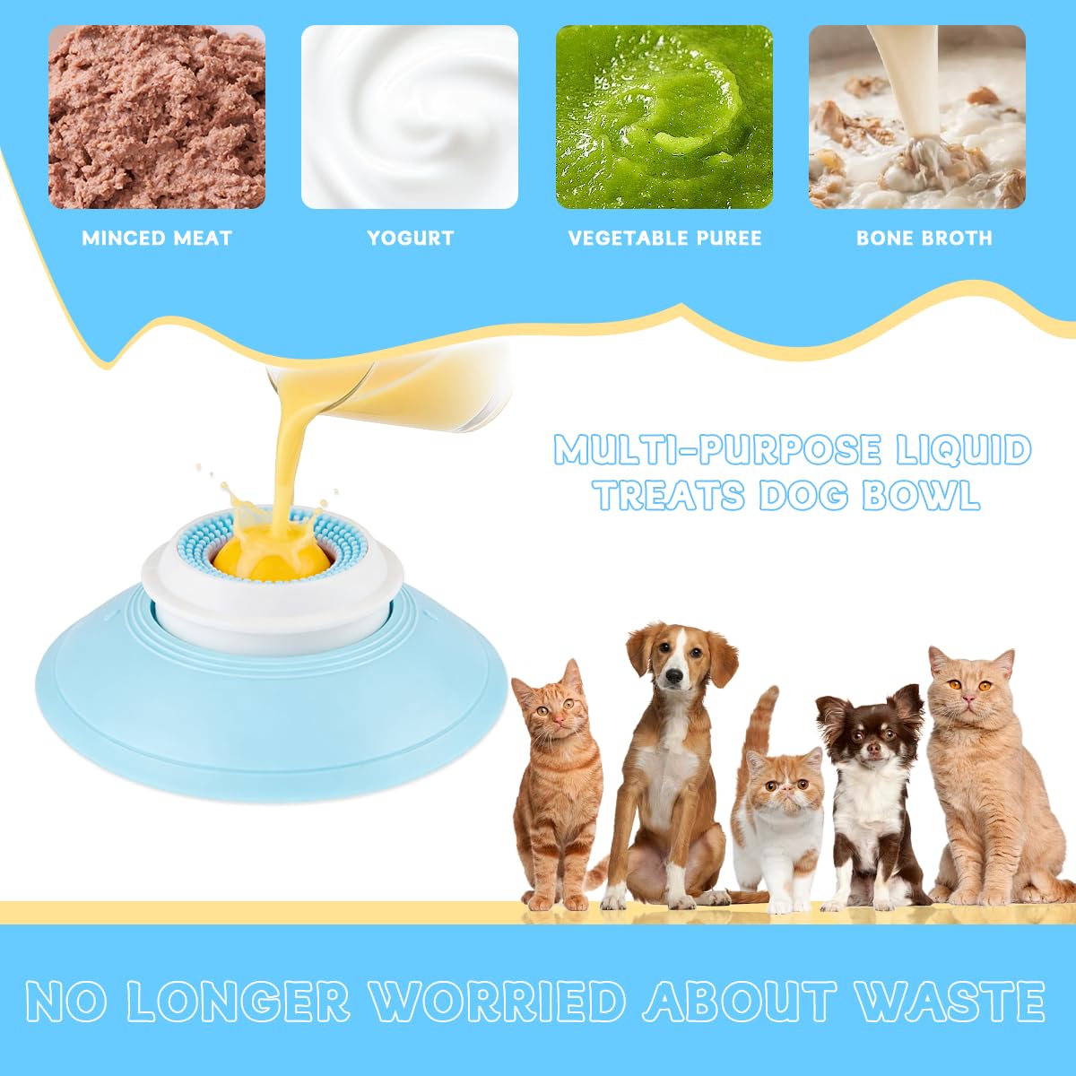Generic anti-slip design keeps the bowl stable for cats and dogs.