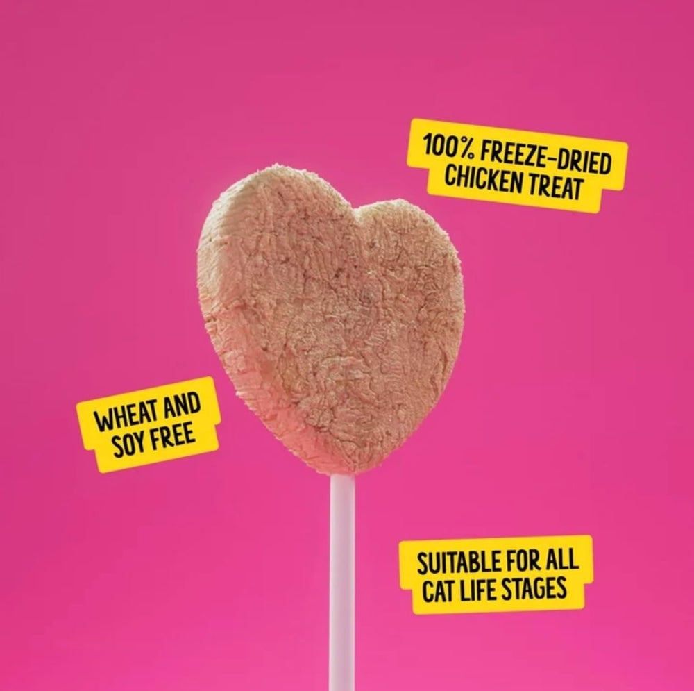 Bonkers Purrpops lollipops close-up showing texture and flavor cues.