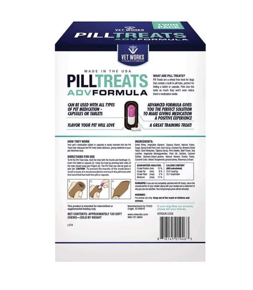 Generic built-in pill tube image; convenient disguise for dog medications