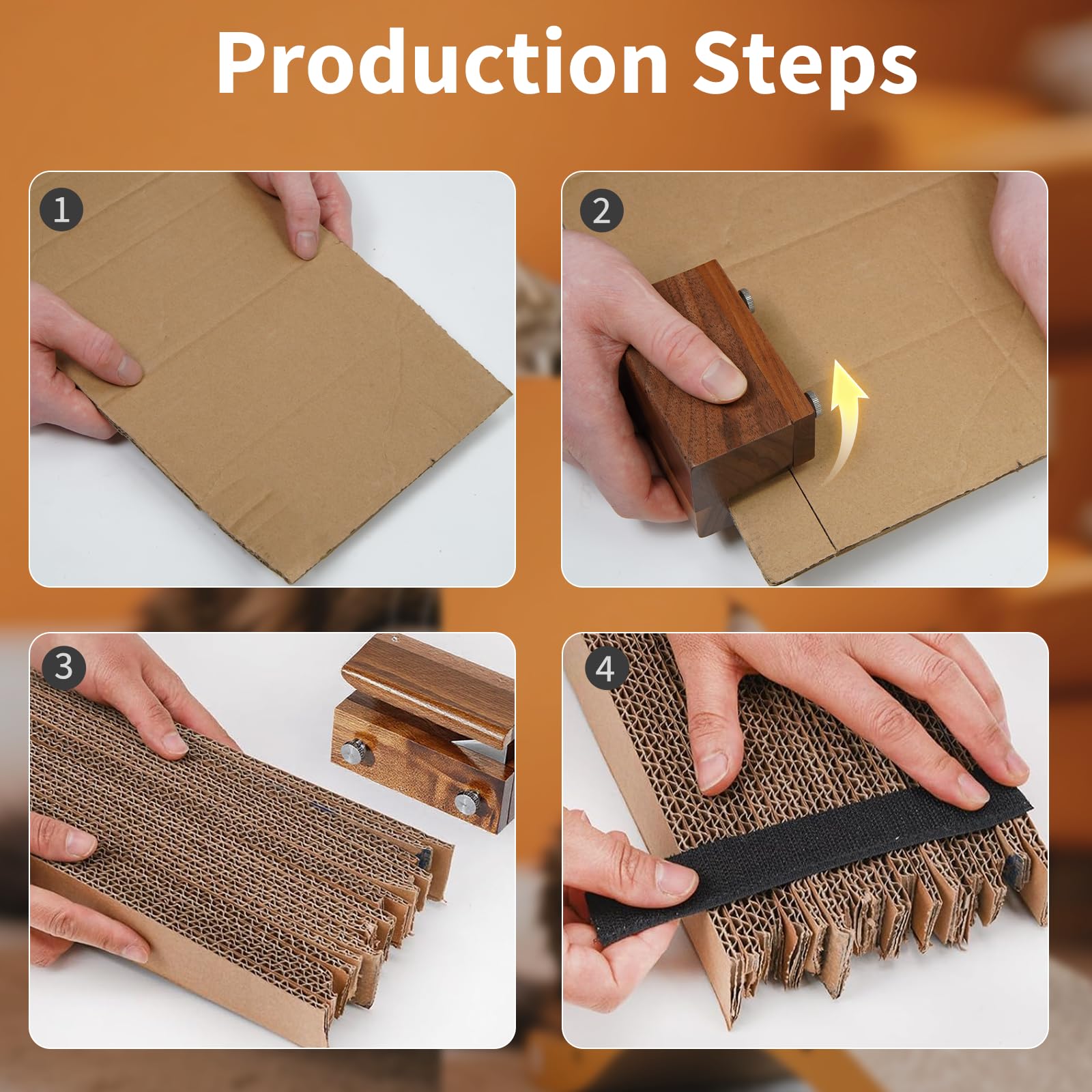 Generic Bundling Straps for efficient DIY cardboard cat scratcher production.