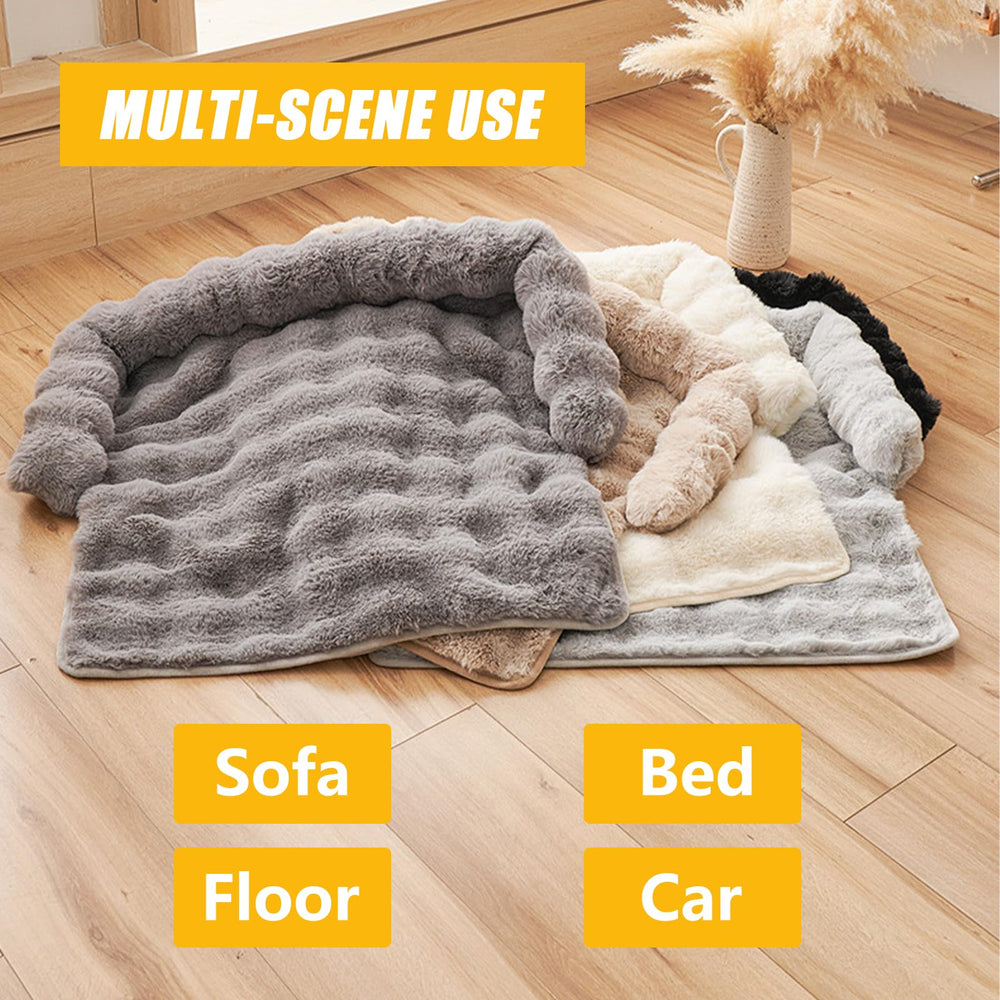 Generic Calming Dog Bed off-white shade complements home decor