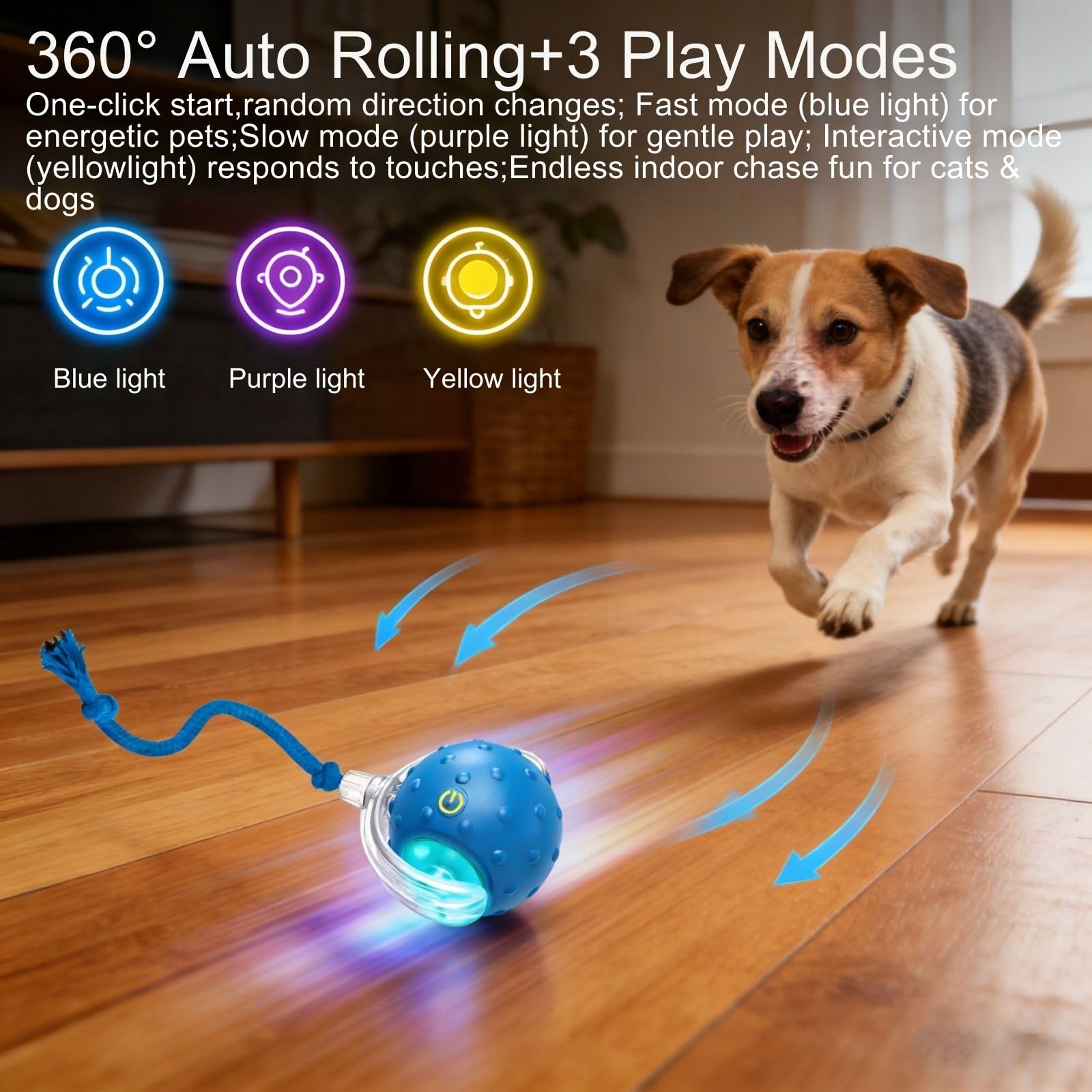 Generic Cat Ball demonstrates obstacle avoidance for safe indoor play.