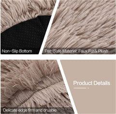 Generic cat bed donut moisture-proof surface protects against damp spots.