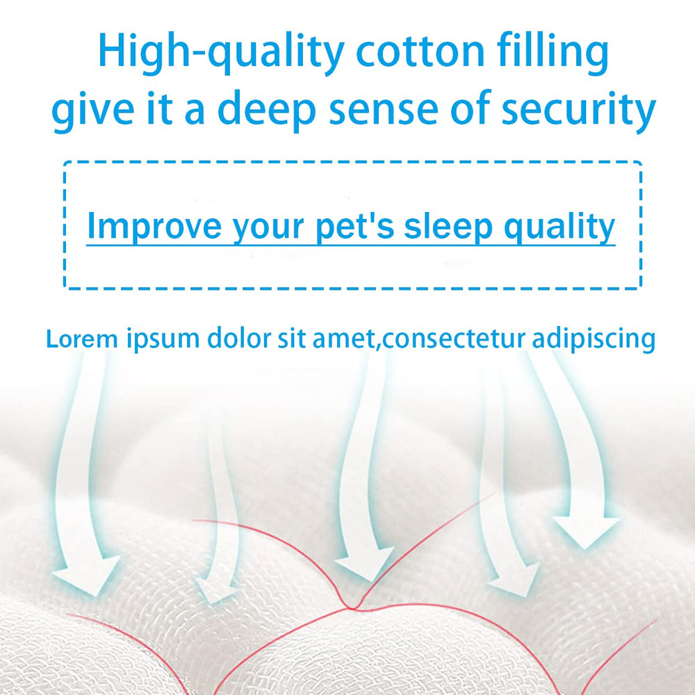 Generic cat bed round plush blue side view highlighting raised edge support