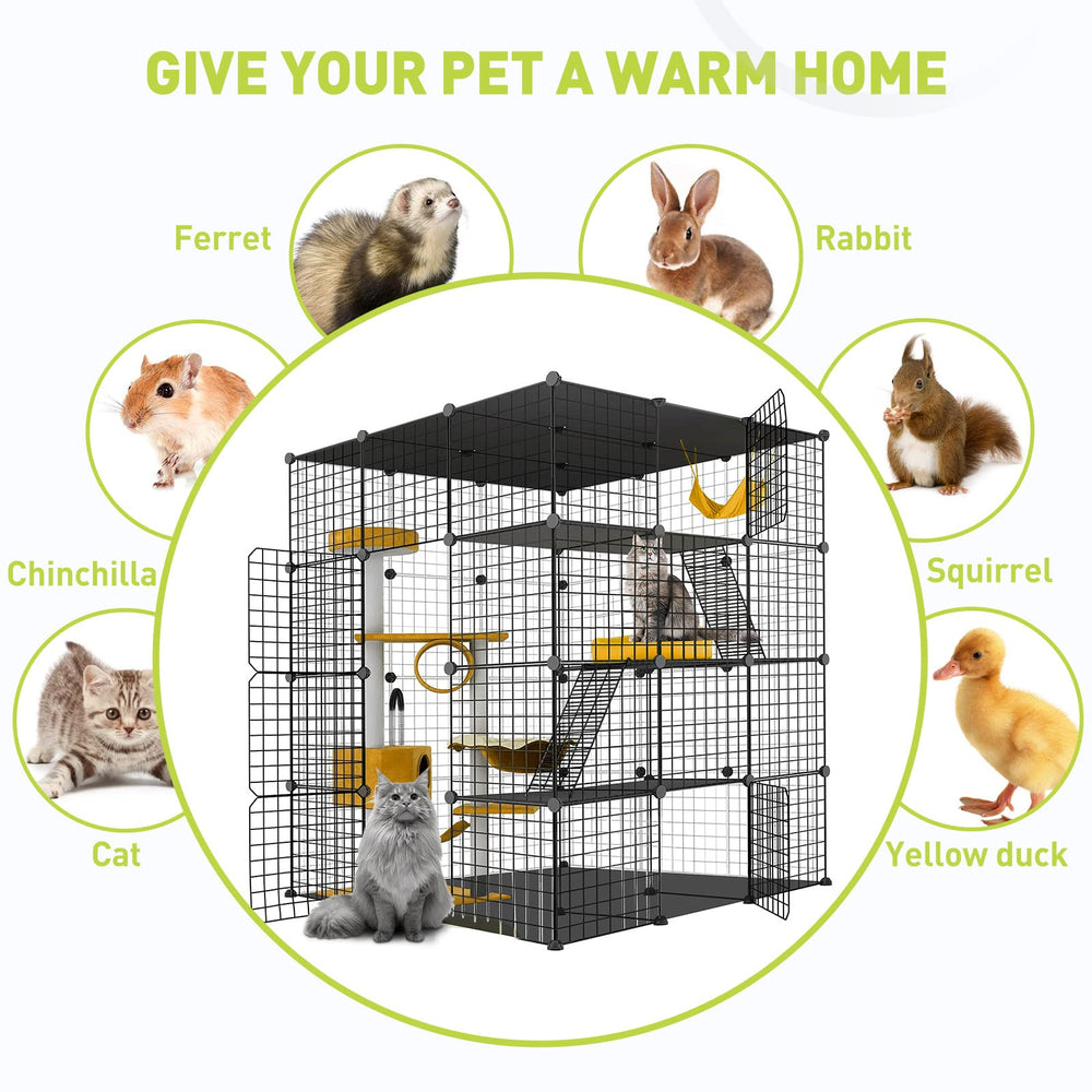 Generic Cat Cage with six entry doors for flexible access.