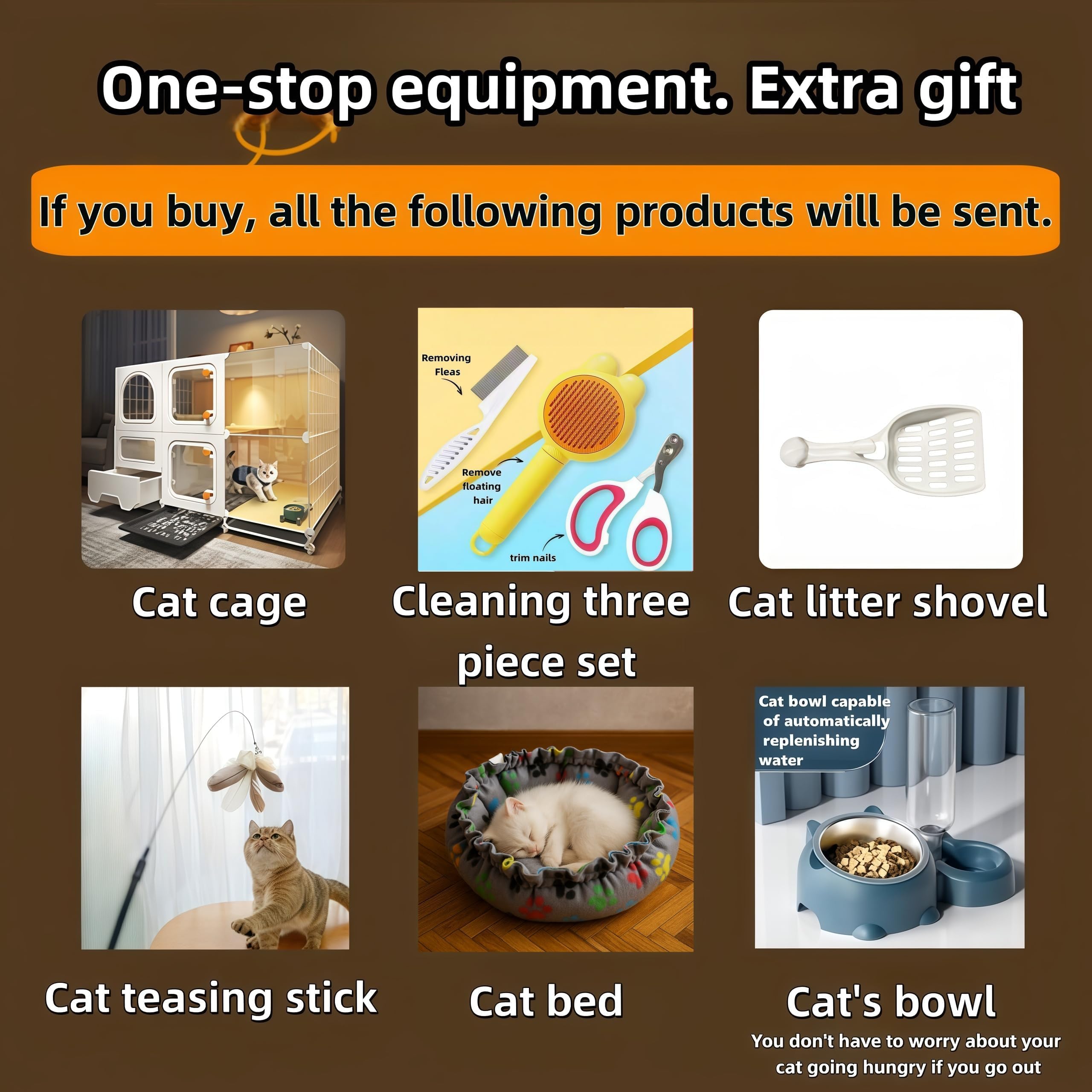 Generic cat cage with wheels for easy relocation and outdoor sunning.
