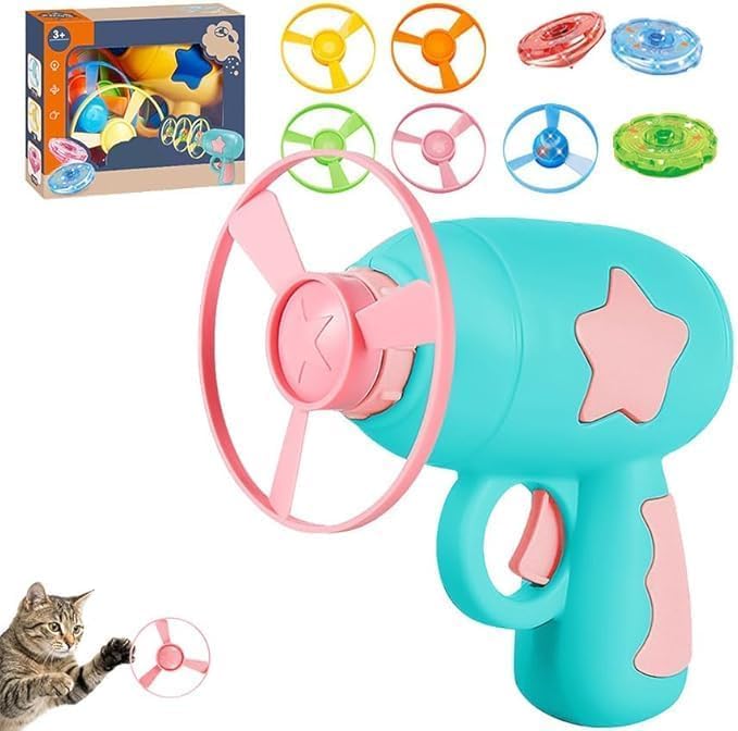 Generic Cat Fetch Toy LED flying disc for nighttime play and precise tracking.