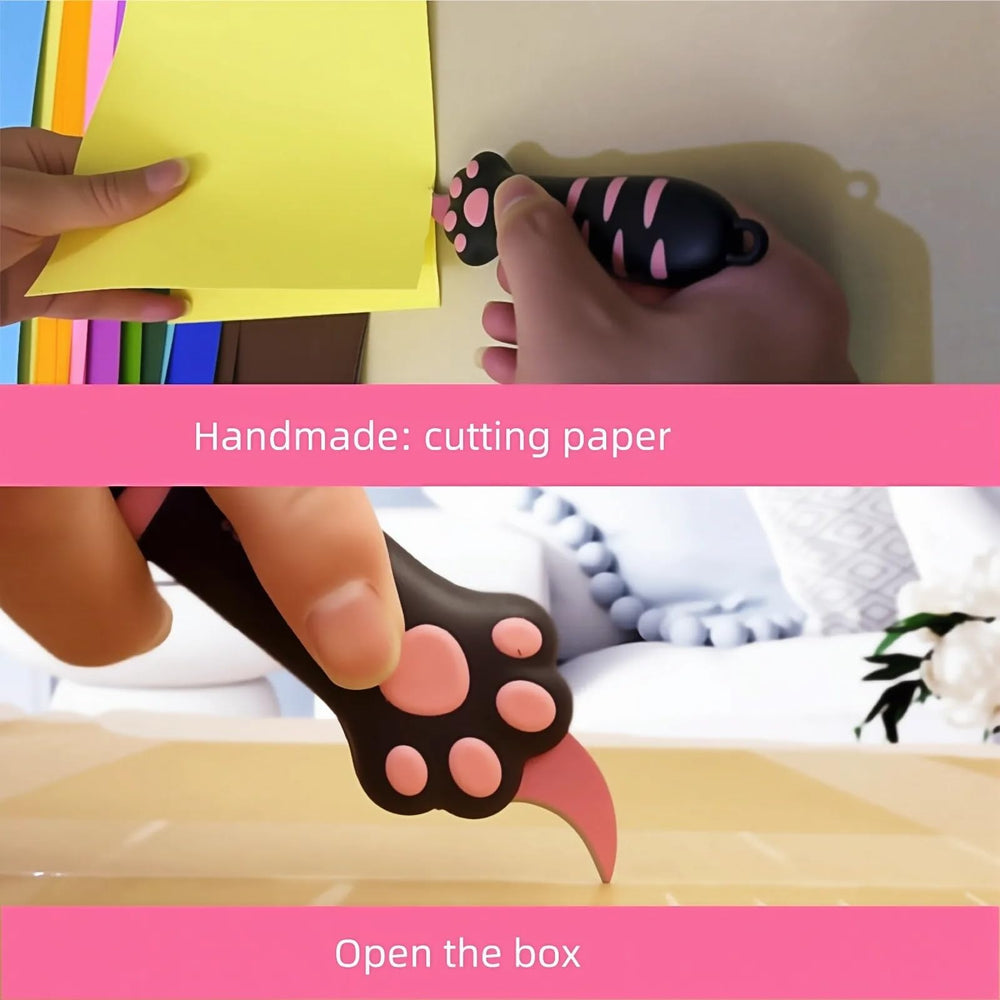 Generic Cat Paw Box Cutter gift-ready design appeals to cat lovers