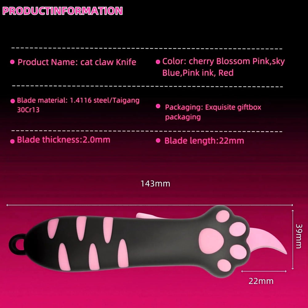 Generic Cat Paw Box Cutter close-up emphasizes durable materials and finish