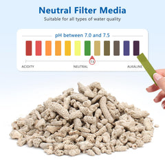 Generic crushed coral close-up shows natural texture and porous surface for beneficial bacteria.
