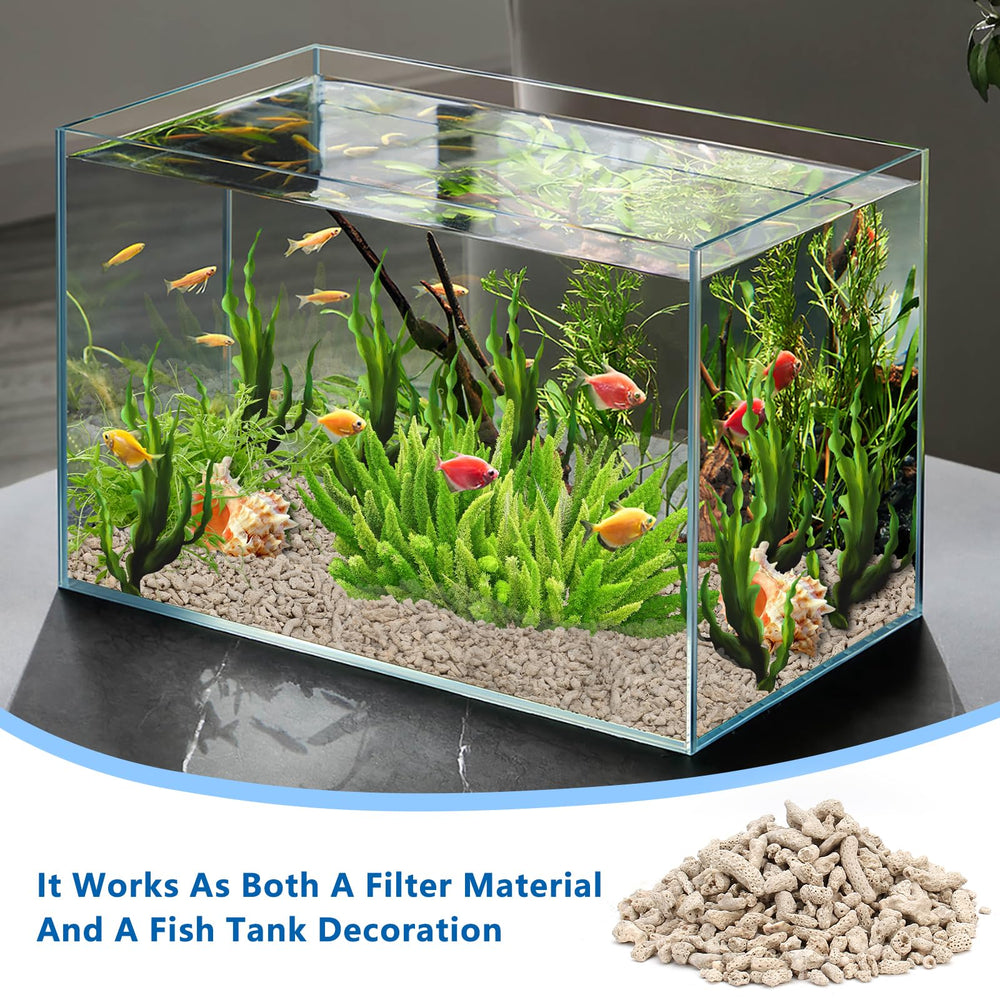 Generic crushed coral filtration media helps maintain crystal-clear water with compatible filtration systems.