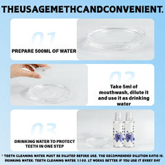 Generic Dental Plus odorless water additive blends invisibly into water