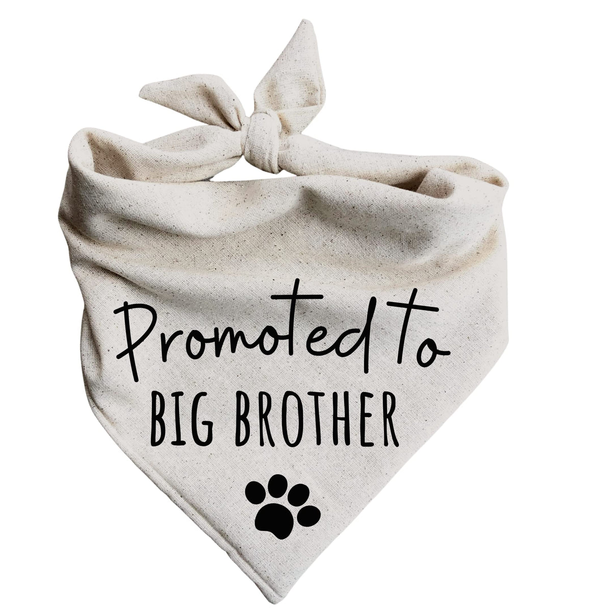 Generic Dog Bandana worn by a dog for a pregnancy announcement photo.