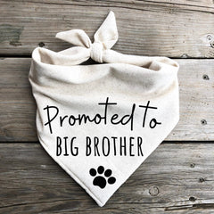 Generic Dog Bandana showing heat pressed personalized wording.