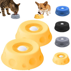 Generic Dog Lick Bowl with rolling ball aids pacing meals for pets.