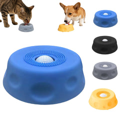 Generic Dog Lick Bowl with Ball promotes gradual licking for calmer meals.