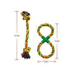 Generic dog tug-play with rope toy supporting interactive training.