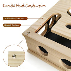 Generic dual-function scratch and toy box keeps cats entertained while protecting furniture.