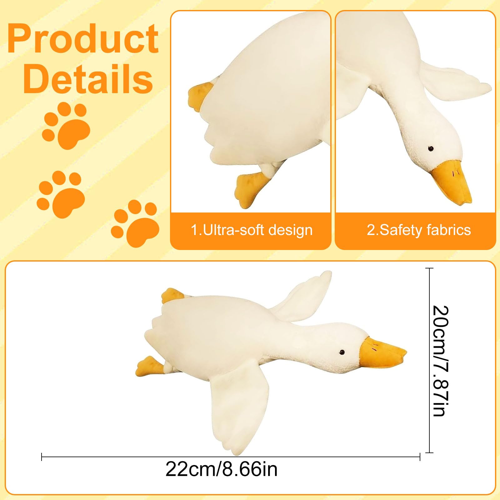 Generic Durable Double-Stitch Duck Toy stands up to play and chewing.