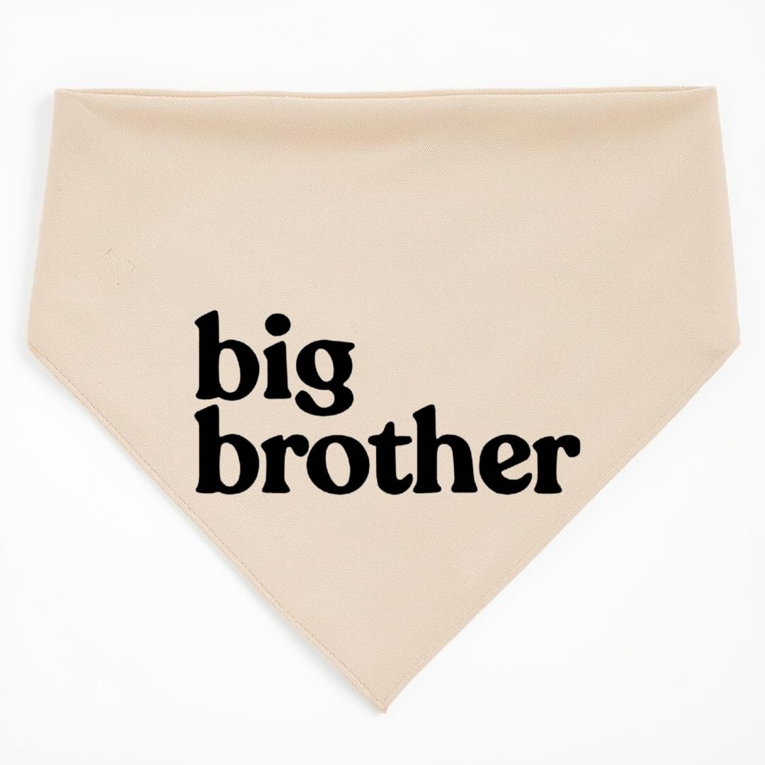 Generic easy-wear dog bandana in light beige, simple tie-on for comfort.