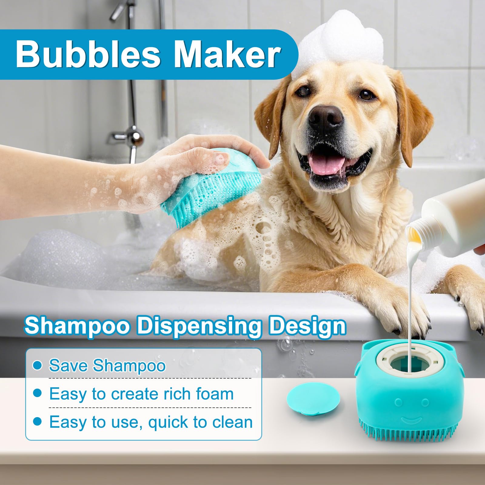 Generic Enmaipet shampoo dispenser providing rich foam during baths.