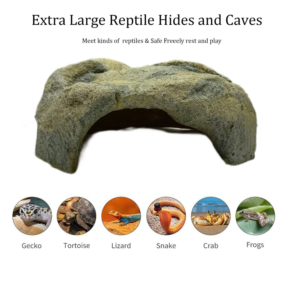 Generic Extra Large Resin Reptile Hide Cave cleaning-ready design for easy maintenance