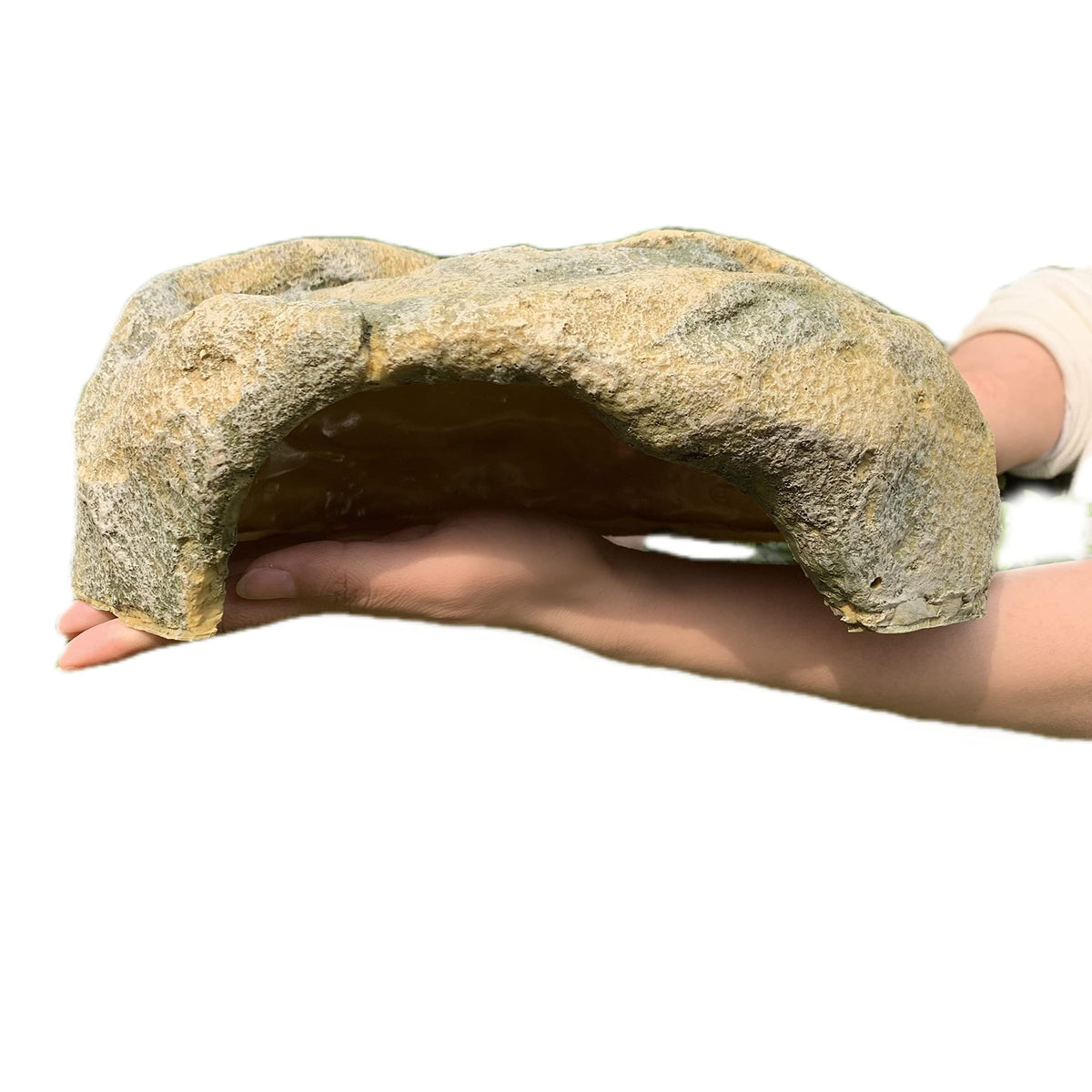 Generic Extra Large Resin Reptile Hide Cave front view showing secure resting space