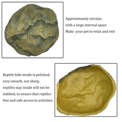 Generic Extra Large Resin Reptile Hide Cave side detail with smooth edges