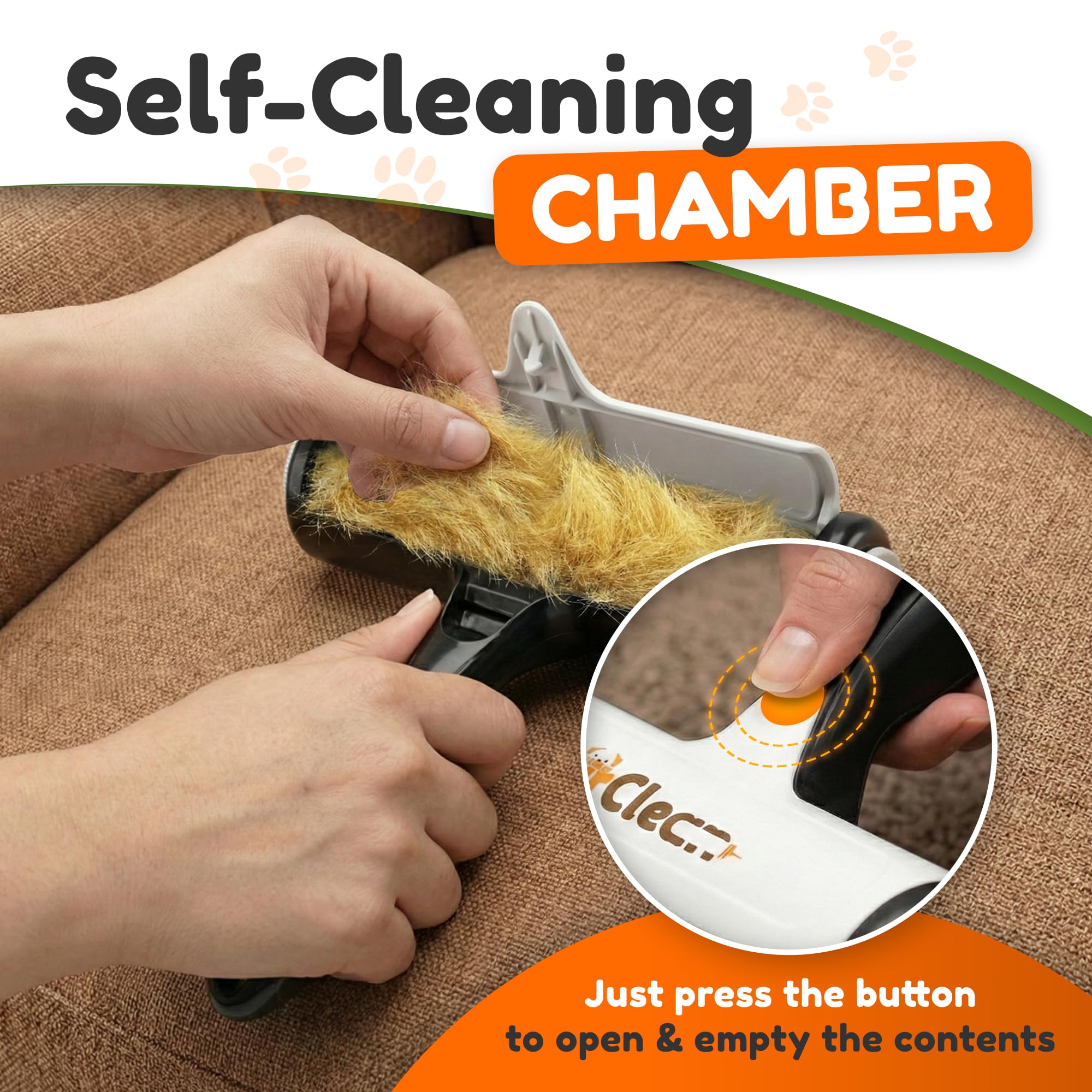 Generic FurClean roller demonstrates reusability, replacing disposable sheets for pet households