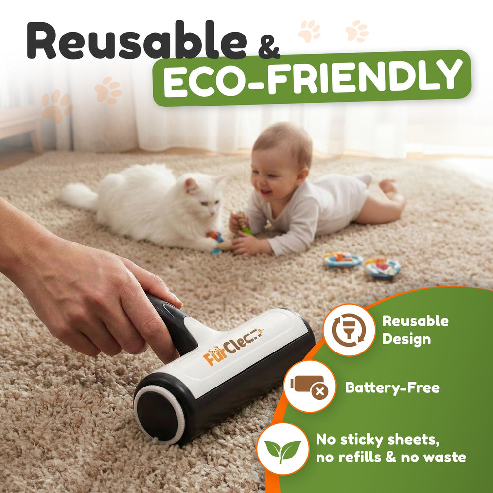 Generic FurClean roller soft-glide over fabric without snagging