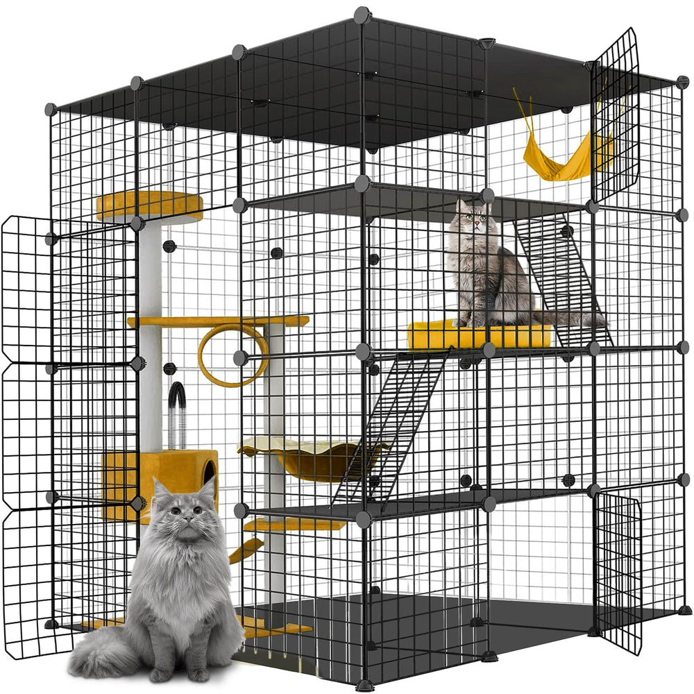 Generic Large Cat Cage front view showing ample space for multiple pets.