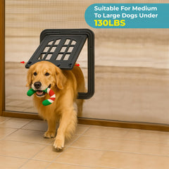 Generic large pet screen door showing magnetic closure for secure sealing
