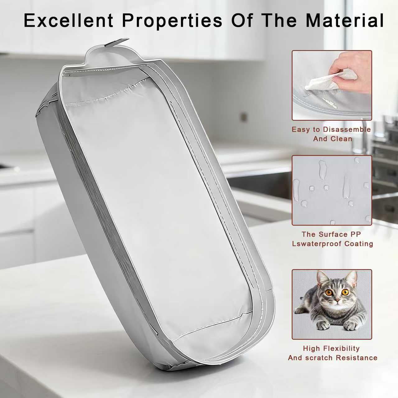 Generic non-stick litter pad for quick, residue-free cleaning