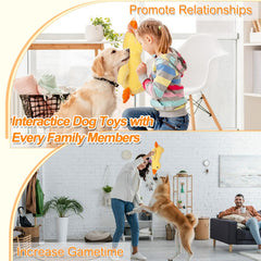 Generic Mellow Dog Calming Duck toy, durable chew toy in yellow, resists tearing.