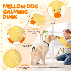 Generic Mellow Dog Calming Duck toy, textured surface cleans teeth during chewing.