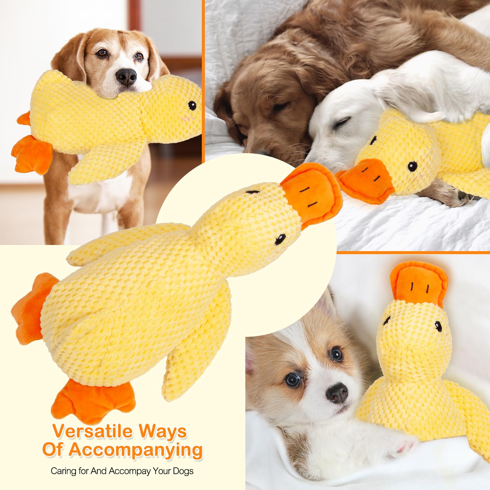Generic Mellow Dog Calming Duck toy, cozy pillow option for nap or rest.