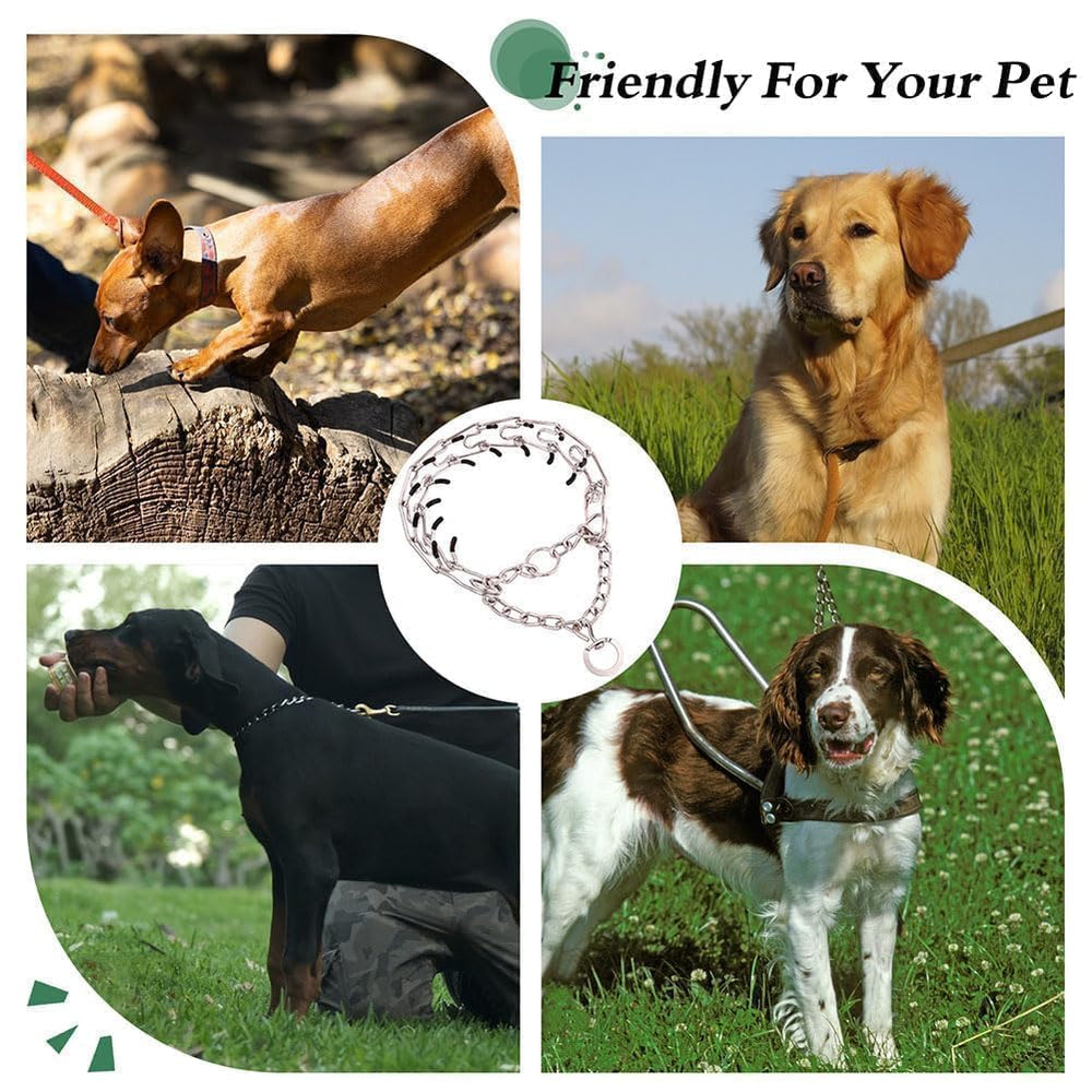 Generic No Pull Prong Collar features a comfortable rubber sleeve for easy acceptance.