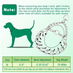 Generic No Pull Prong Collar with rubber tips protects the dog's skin.