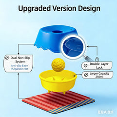 Generic non-slip base keeps the bowl steady on tile, wood, or laminate.